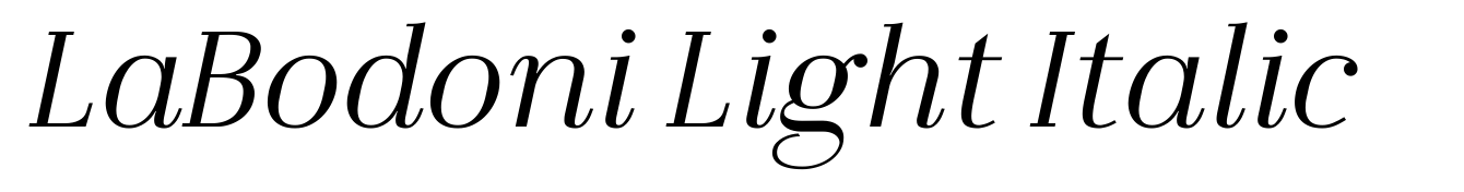 LaBodoni Light Italic
